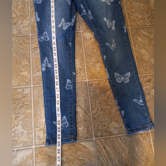 Revelation Blue Skinny Butterfly Jeans Size 2 - Picture 7 of 10